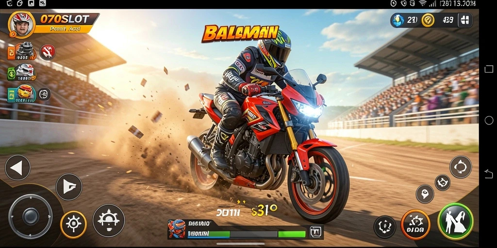 Gameplay seru balapan motor di 070SLOT.