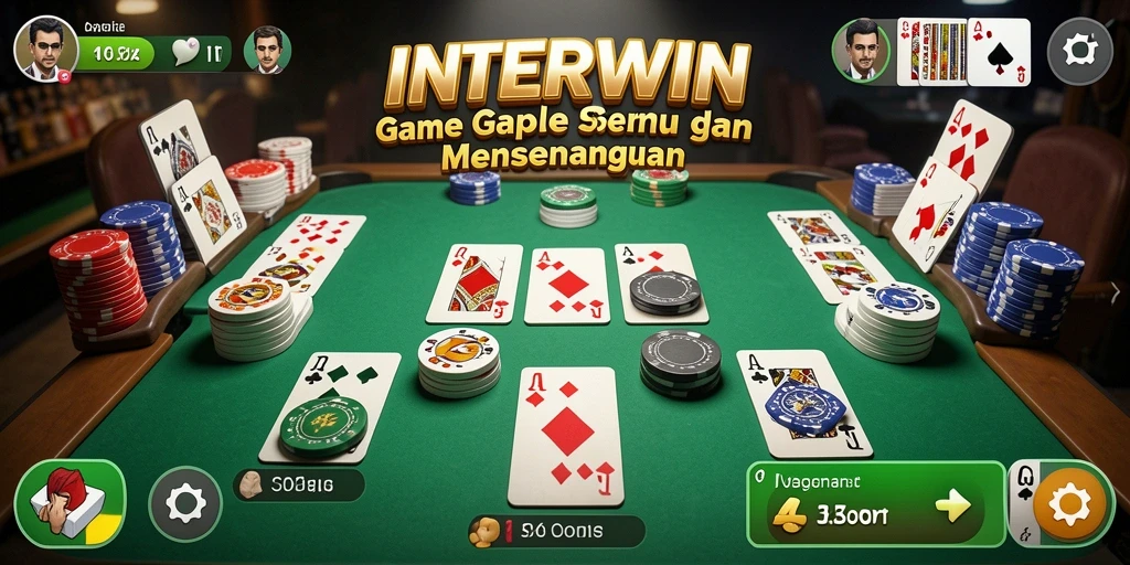 Tampilan gameplay Gaple INTERWIN yang seru dan menegangkan.