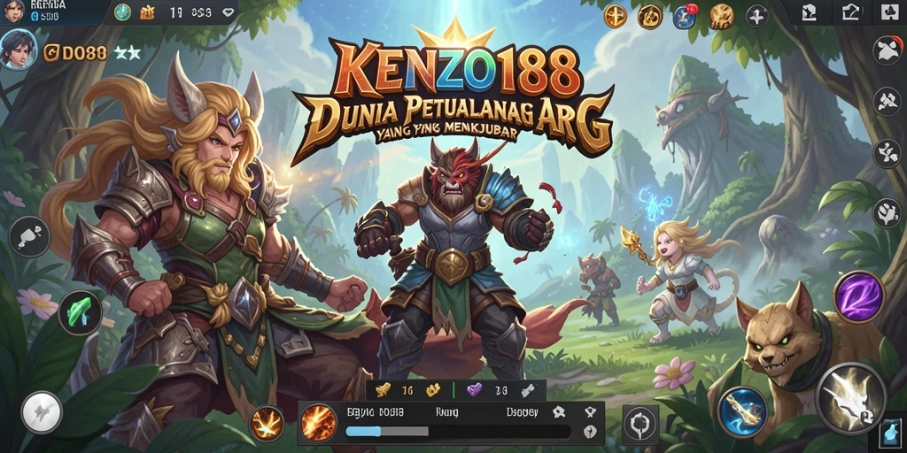 Screenshot gameplay KENZO188 menampilkan pertarungan seru dengan grafis menawan.