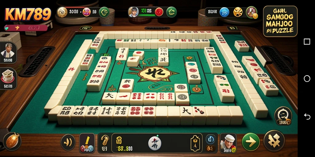 Gameplay seru KM789 dengan tampilan menenangkan dari Mahjong.