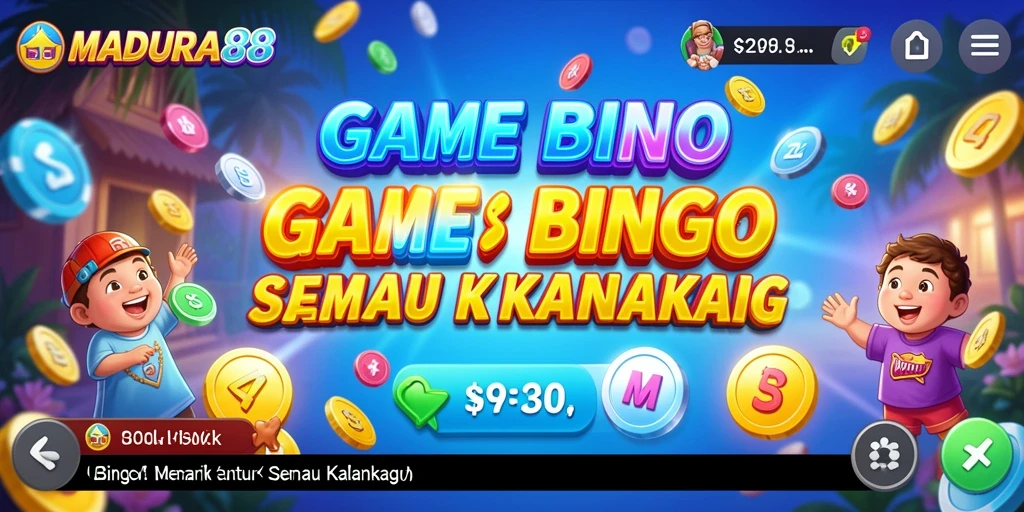 Tampilan mendebarkan dari gameplay Bingo di MADURA88.