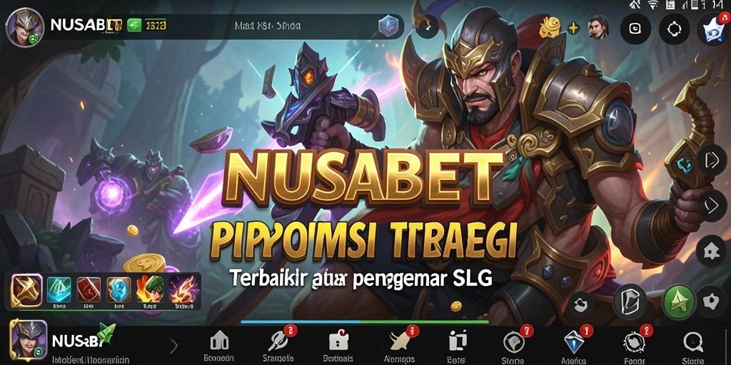 Screenshot gameplay NUSABET menampilkan pertempuran strategis yang mendebarkan.