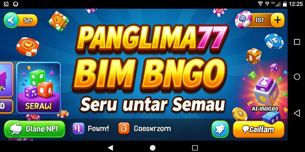 Screenshot gameplay PANGLIMA77 menampilkan keseruan bermain Bingo.