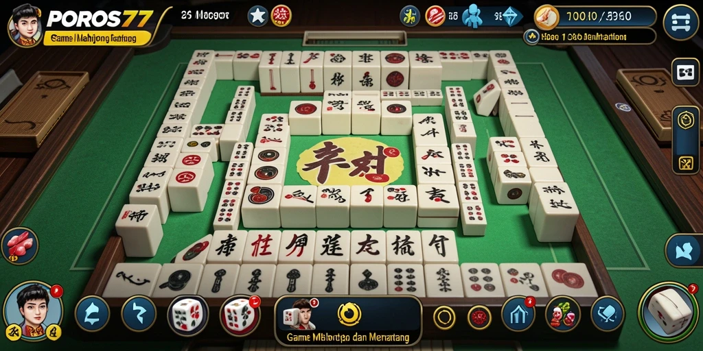 Tampilan gameplay Mahjong yang mengasyikkan dan interaktif.