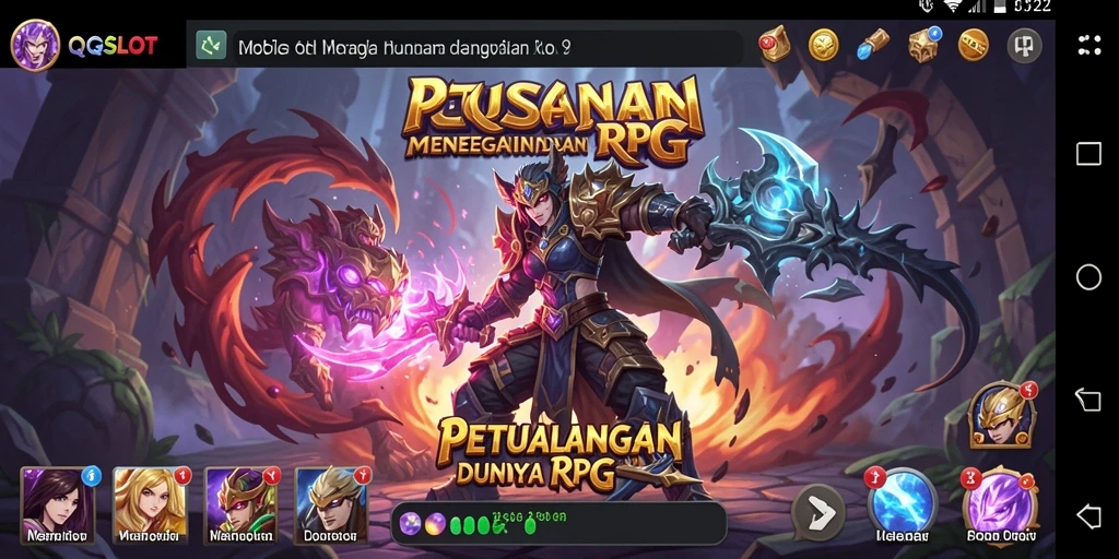 Screenshot gameplay QQSLOT yang menampilkan aksi seru di dunia RPG.