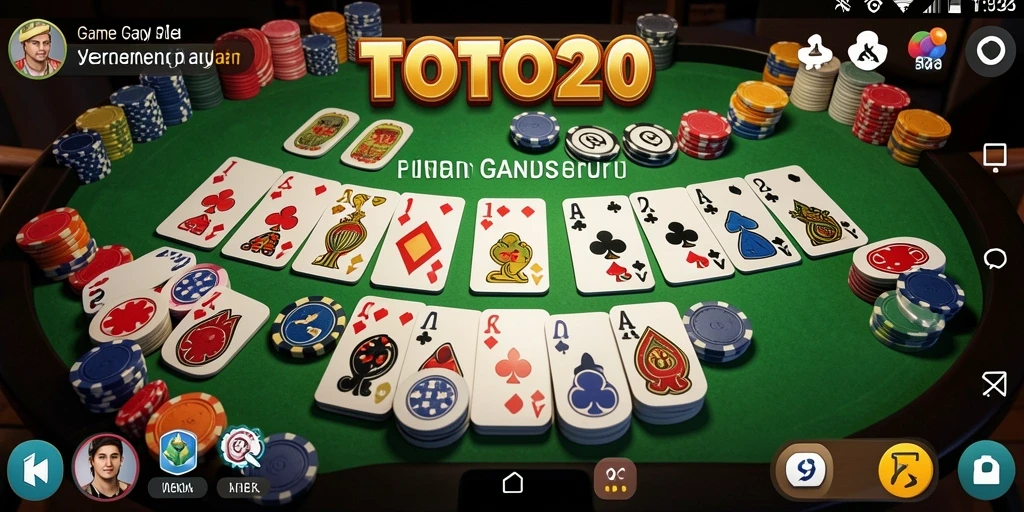 Tampilan interaktif permainan Gaple di TOTO20 yang menarik.